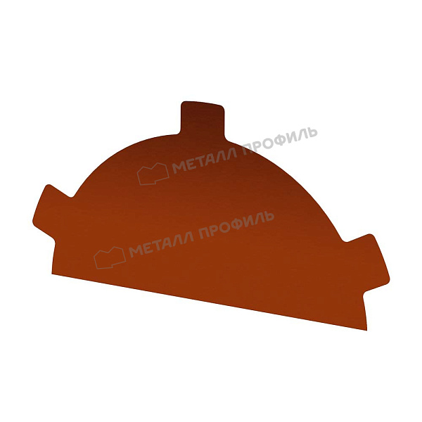 Заглушка конька круглого R80 простая (AGNETA-20-Copper\Copper-0.5), приобрести указанную продукцию по стоимости 2980 тнг..